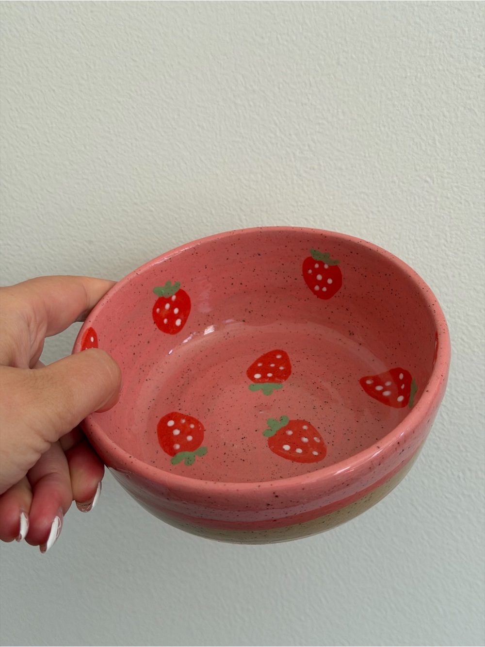 Muddy Mood Handmade Strawberry Ceramic Bowl